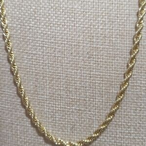 Elegant Gold Rope Chain Necklace